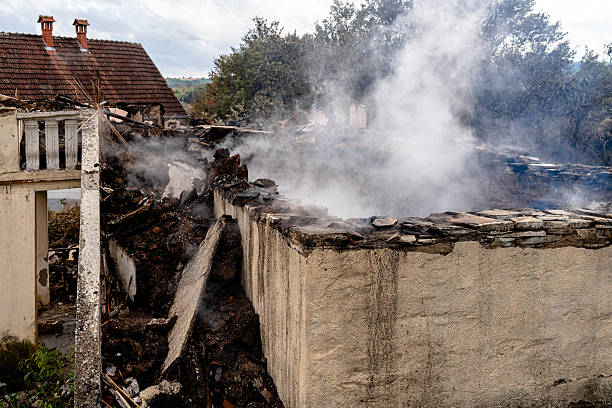 Professional Fire Damage Removal technician working in Argyle, TX